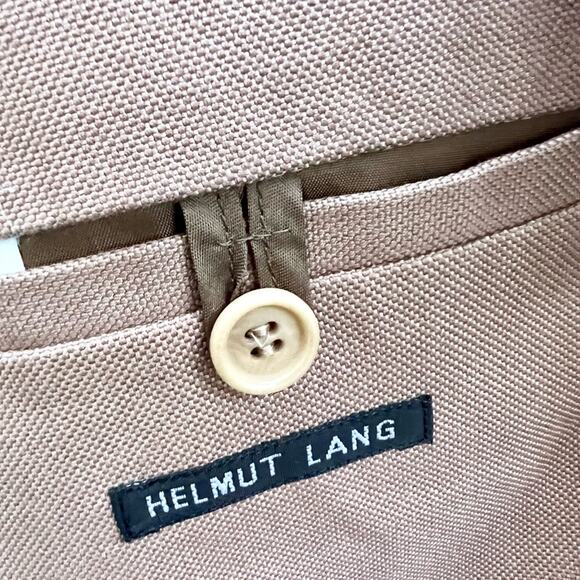 Helmut Lang Long Sleeve Side Cut Out Button Front Long Coat Brown Women's US 6 - Picture 7 of 13